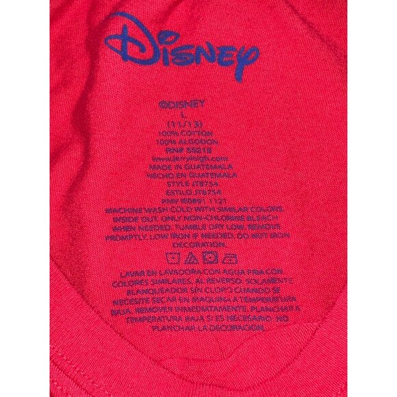 Disney Womens Red Mom Graphic Tee Minnie Bow Design 100% Cotton Size L - Picture 3 of 5